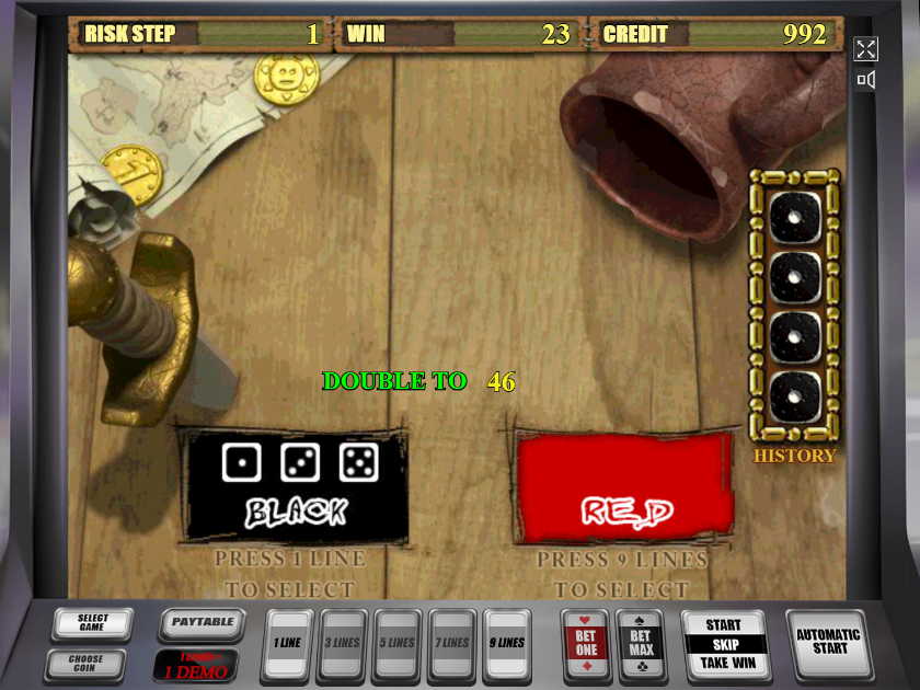 Игра на удвоение в Пирате Риск-игра Пират